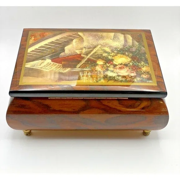 Lena Lui Ercolano Italy Wooden Music Box Presents Harmonic Duet by Lena Liu Decor